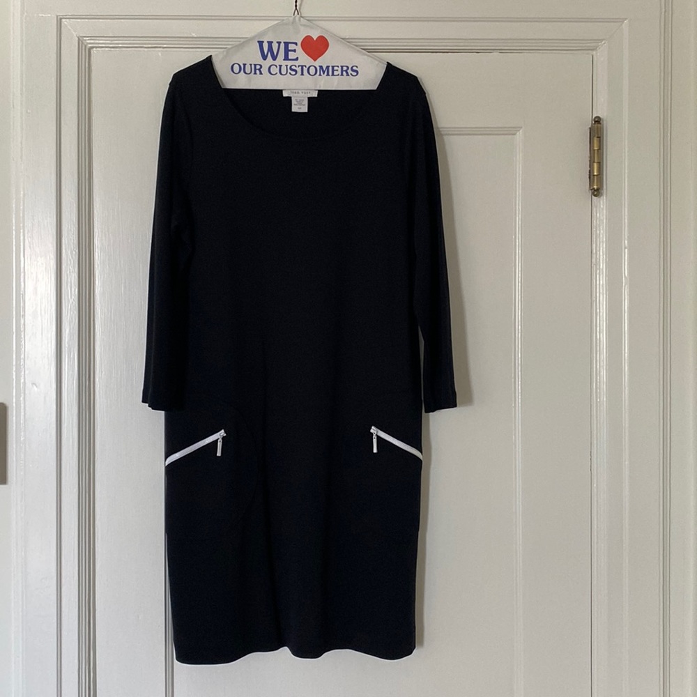 Joan Vass pullover cotton summer dress.  3/4 sleeve.